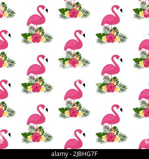 Motif vectoriel sans coutures avec flamants roses. Texture EPS 10 Illustration de Vecteur