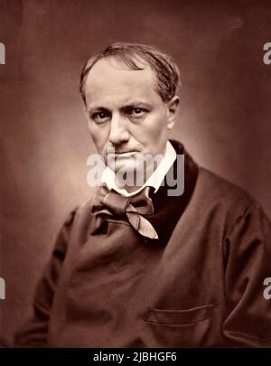 Charles Baudelaire 1863 (poète, critique et écrivain français, 1821-1867) par Etienne Carjat Banque D'Images