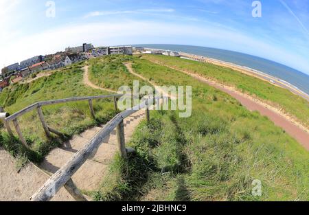 Egmond aan Zee. Mer du Nord, pays-Bas. Banque D'Images