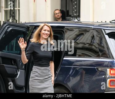 Londres, Royaume-Uni. 6th juin 2022. Kaja Kallas le Premier ministre d'Estonie visite 10 Downing Street, Londres, Royaume-Uni, crédit: Ian Davidson/Alay Live News Banque D'Images