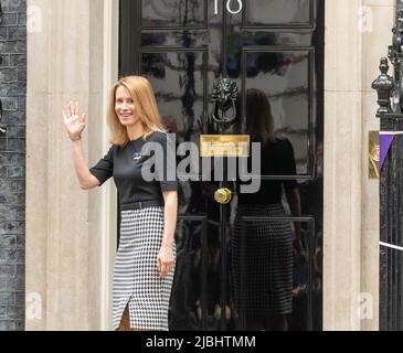 Londres, Royaume-Uni. 6th juin 2022. Kaja Kallas le Premier ministre d'Estonie visite 10 Downing Street, Londres, Royaume-Uni, crédit: Ian Davidson/Alay Live News Banque D'Images