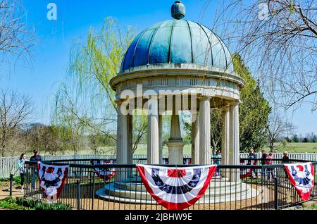 Le président Andrew Jackson est enterré aux côtés de son épouse, Rachel Jackson, au domicile du président Andrew Jackson, l’Hermitage de Nashville, Tennessee. Banque D'Images