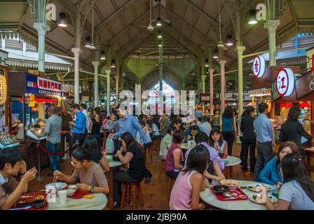 Centre alimentaire Lau Pa Sat, Singapour Banque D'Images