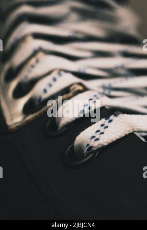 Gros plan d'un gardien de but de hockey sur glace Banque D'Images