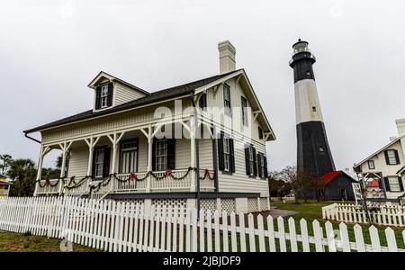 The Historic Tybee Island Light Station, Tybee Island, Géorgie, États-Unis Banque D'Images