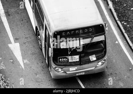 Bus de transit Transantiago à Las Condes, exploité par Express à Santiago, au Chili Banque D'Images