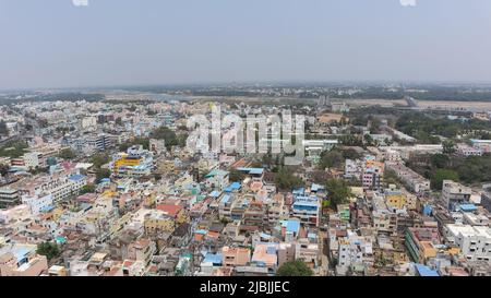 Paysage urbain de Tiruchirapalli , Trichy, Tamilnadu, Inde. Banque D'Images