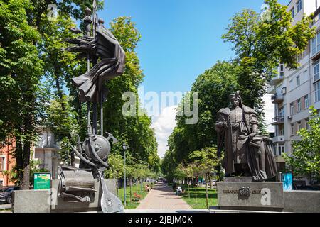 Kiev, Ukraine - 1 juin 2022: Monument à Pylyp Orlyk à Kiev, Ukraine Banque D'Images