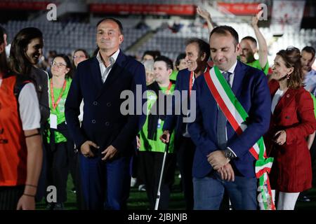 05th juin 2022, Turin Italie - cérémonie d'ouverture des Jeux Olympiques spéciaux d'été 37° en italie. Alberto Ciro, gouverneur de Pidmont et maire de Tu Banque D'Images