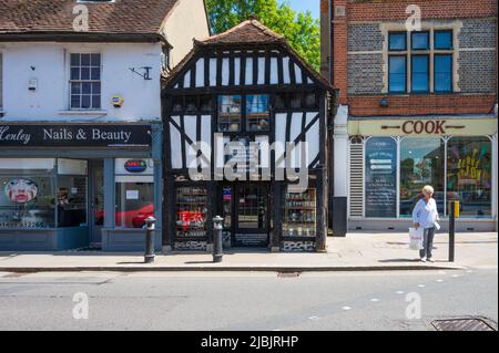 Boutique d'antiquités et de collection Tudor House, Duke Street, Henley-on-Thames, Oxfordshire, Angleterre Banque D'Images