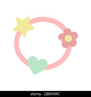 Bruit de ferraille. Jouet traditionnel pour nouveau-nés et tout-petits. Icône plate simple et mignonne. Élément de dessin animé pour la conception de produits pour enfants, vêtements, livres, autocollants. Clipart pour les modèles de douche de bébé. Illustration de Vecteur