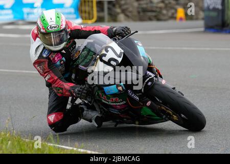 Douglas, Île de Man. 19th janvier 2022. Numéro 62 lors de la course Monster Energy Supersport TT Race 1 à l'île de Man, Douglas, île de Man, le 6 juin 2022. Photo de David Horn/Prime Media Images crédit: Prime Media Images/Alay Live News Banque D'Images