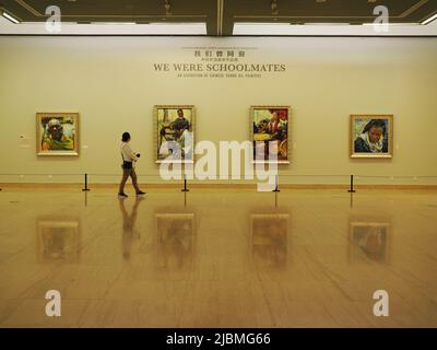 PÉKIN, CHINE - 7 JUIN 2022 - les visiteurs visitent le Musée national d'art de Chine sur 7 juin 2022 à Pékin, Chine. Le même jour, le National Art M Banque D'Images