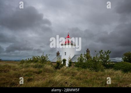 Phare de la Pointe d'Agon-Coutainville, France, Manche Banque D'Images