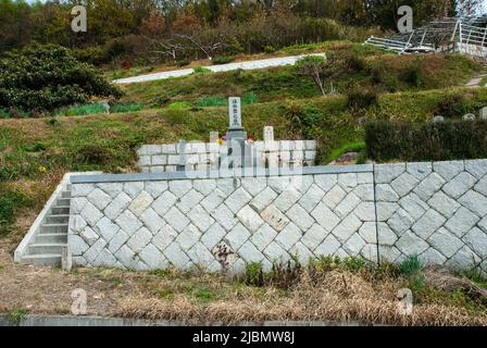 Petit monument commémoratif local à Okayama, Honshu, Japon Banque D'Images