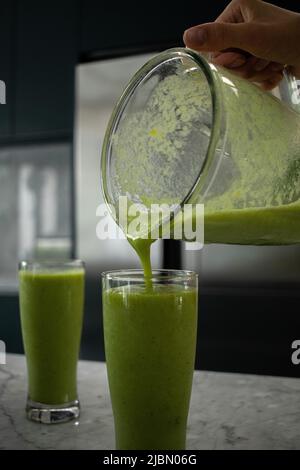 Smoothie vert. Banque D'Images