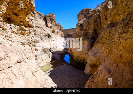 Canyon de Sesriem à Sossusvley la rivière Tsauchab, Namibie Banque D'Images