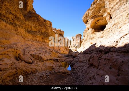 Canyon de Sesriem à Sossusvley la rivière Tsauchab, Namibie Banque D'Images