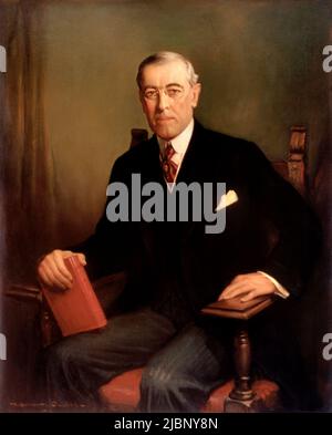 Portrait présidentiel de Woodrow Wilson par Frank Graham Cootes Banque D'Images