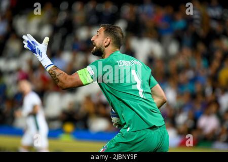 Cesena, Italie. 07th juin 2022. Gianluigi Donnarumma réagit pendant l'Italie contre la Hongrie, football UEFA Nations League match à Cesena, Italie, 07 juin 2022 crédit: Agence de photo indépendante/Alamy Live News Banque D'Images