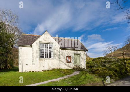 The Old School Room, maintenant la salle du village à Buttermere dans le parc national Lake District, Cumbria, Angleterre. Banque D'Images