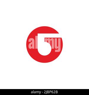 lettre gb abstrait rouge géométrique logo vecteur Illustration de Vecteur