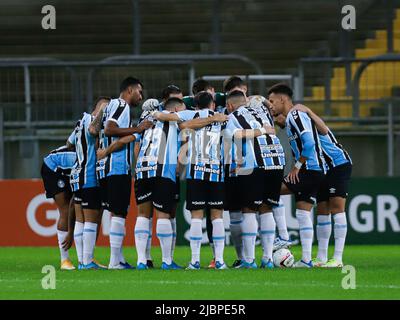 Porto Alegre, Brésil. 07th juin 2022. RS - Porto Alegre - 06/07/2022 - BRÉSILIEN B 2022 - GREMIO X NOVORIZINO - joueurs de Gremio avant le match contre Novorizontino à l'ONTArena do Gremio pour le championnat brésilien B 2022. Photo: Maxi Franzoi/AGIF/Sipa USA crédit: SIPA USA/Alay Live News Banque D'Images