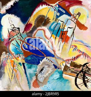 Wassily Kandinsky, improvisation no 30 (canons), peinture abstraite à l'huile sur toile, 1913 Banque D'Images