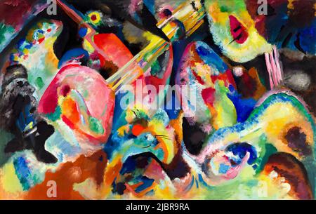 Wassily Kandinsky painking, improvisation Flood, peinture abstraite à l'huile sur toile, 1913-1914 Banque D'Images