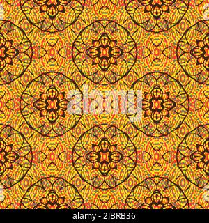 Motif vectoriel sans couture en mosaïque de rosette de tournesol Illustration de Vecteur
