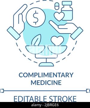 Icône de concept turquoise de médecine gratuite Illustration de Vecteur