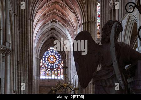 France, Yonne (89), Auxerre, cathédrale Saint-Etienne, nef Banque D'Images