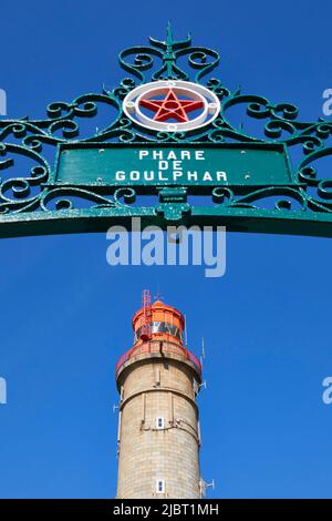 France, Morbihan, Belle Ile en mer, Bangor, phare Goulphar Banque D'Images