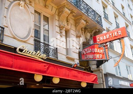 France, Paris, les Grands Boulevards, le Bouillon Chartier Banque D'Images