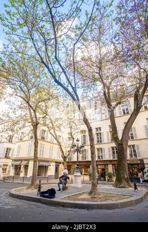 France, Paris, quartier latin, place Furstemberg Banque D'Images