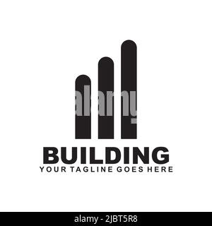 Modèle vectoriel de conception d'icône de logo d'appartement Illustration de Vecteur