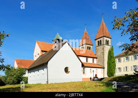 Allemagne, Bade-Wurtemberg, Lac de Constance (Bodensee), Île monastique de Reichenau, classée au patrimoine mondial de l'UNESCO, Église de Reichenau-Niederzell, église Saint-Pierre et Saint-Paul Banque D'Images