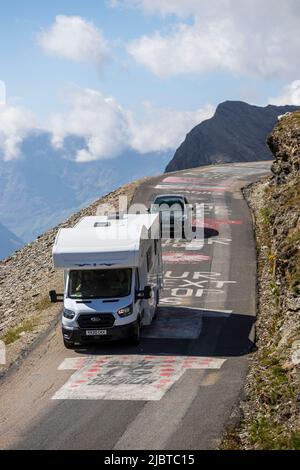 France, Savoie, Parc national de la Vanoise, Bonneval-sur-Arc, Col de l'Iseran (2770 m) sur la route des grandes Alpes, entre Val-d'Isère et Bonneval-sur-Arc Banque D'Images