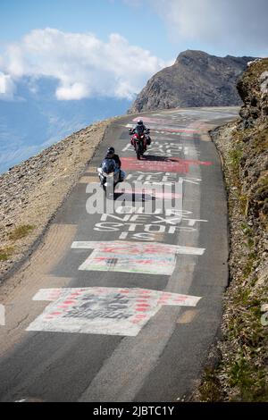 France, Savoie, Parc national de la Vanoise, Bonneval-sur-Arc, Col de l'Iseran (2770 m) sur la route des grandes Alpes, entre Val-d'Isère et Bonneval-sur-Arc Banque D'Images