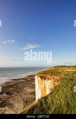 France, somme, Côte d'Albatre, Mers les bains, les falaises Banque D'Images