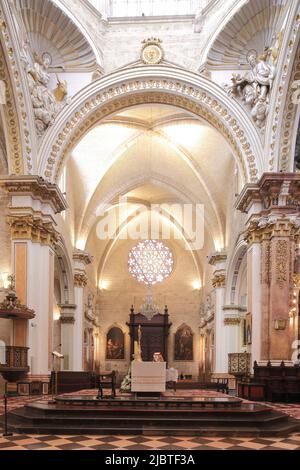 Espagne, Valence, Cathédrale St Mary (13th-18th siècle), traversée transept Banque D'Images