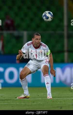 Adam Szalai (Hongrie) lors du match de l'UEFA Natons League entre l'Italie 2-1 Hongrie au stade Orogel sur 7 juin 2022 à Cesena, en Italie. Credit: Maurizio Borsari/AFLO/Alay Live News Banque D'Images