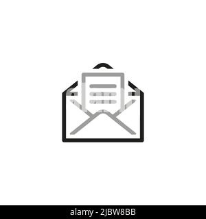 Contactez-nous icônes de ligne. Contactez-nous icônes Web en style ligne. Icône d'e-mail de style linéaire. Contour vectoriel modifiable. Illustration de Vecteur