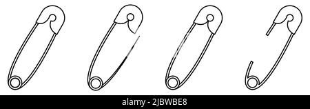 Jeu d'icônes de ligne de sécurité. Illustration vectorielle isolée sur fond blanc Illustration de Vecteur