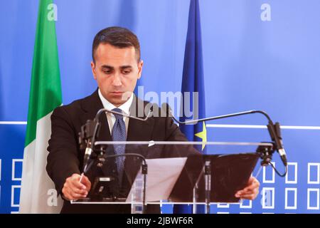 Rome, Italie. 8th juin 2022. Le ministre italien des Affaires étrangères Luigi Di Maio rencontre la presse à la fin du dialogue ministériel méditerranéen sur la crise de la sécurité alimentaire au siège du ministère italien des Affaires étrangères crédit: Riccardo de Luca - mise à jour Images/Alamy Live News Banque D'Images