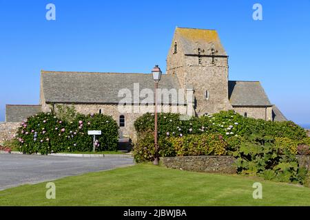 Église notre Dame de Jobourg, commune française, située dans le département de la Manche et la région Nord-Ouest de la France Banque D'Images