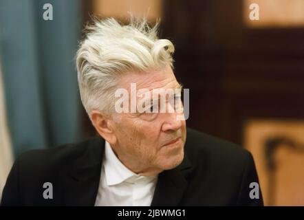 Kiev, Ukraine. 18th novembre 2017. Le réalisateur, scénariste, producteur et acteur américain David Lynch est arrivé en Ukraine pour ouvrir un bureau de sa fondation caritative. Le réalisateur David Keith Lynch (né 20 janvier 1946) est un cinéaste américain, peintre, artiste visuel, acteur, musicien, et écrivain. (Photo de Mykhaylo Palinchak/SOPA Images/Sipa USA) crédit: SIPA USA/Alay Live News Banque D'Images