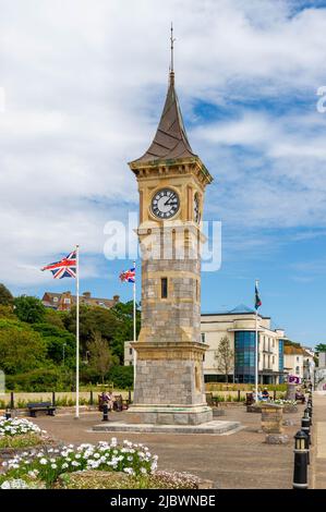 Tour de l'horloge jubilaire de la reine Victoria, Exmouth, Devon Banque D'Images