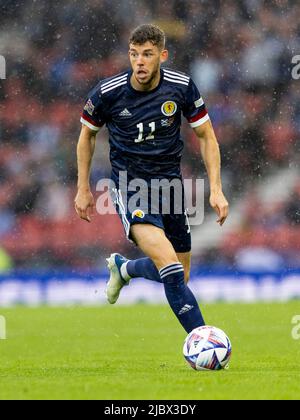 Hampden Park, Glasgow, Royaume-Uni. 8th juin 2022. UEF Nations League football, Ecosse contre Arménie; Ryan Christie of Scotland Credit: Action plus Sports/Alay Live News Banque D'Images