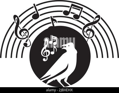 Modèle d'illustration vecto à motif représentant un logo représentant un oiseau origami Illustration de Vecteur